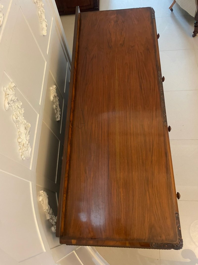 Superb Quality Antique Carved Burr Walnut Sideboard by Maple and Co. - Image 9